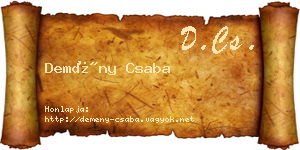 Demény Csaba névjegykártya